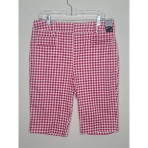 New York Company NY Co 7th avenue pink white gingham bermuda shorts - 12